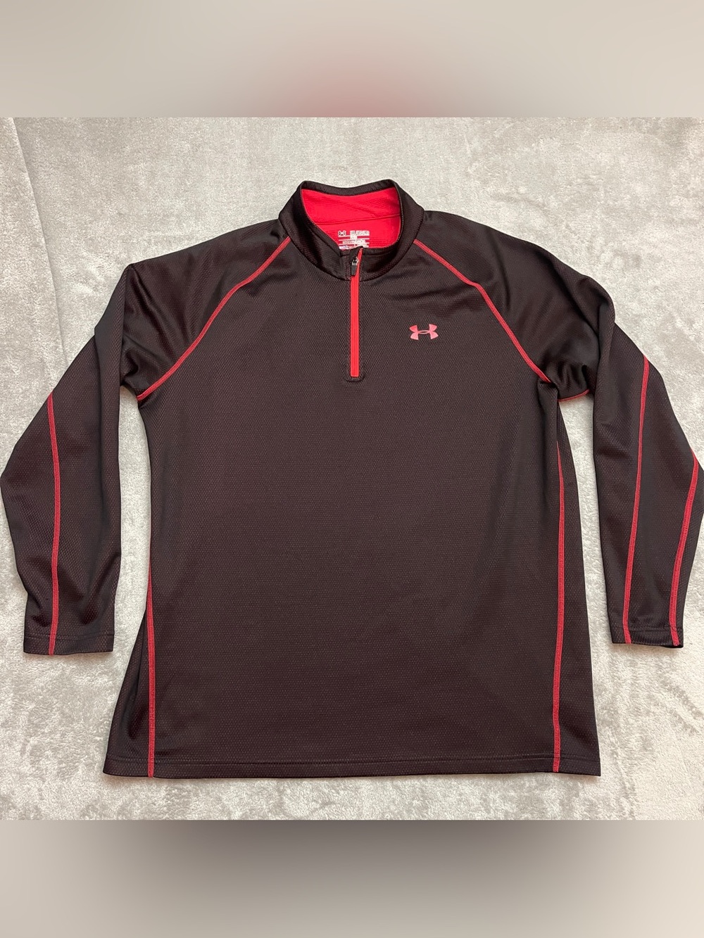 Under Armour Cold Gear Infared Men's Red 1/4 Zip Fitted 3XL Pullover